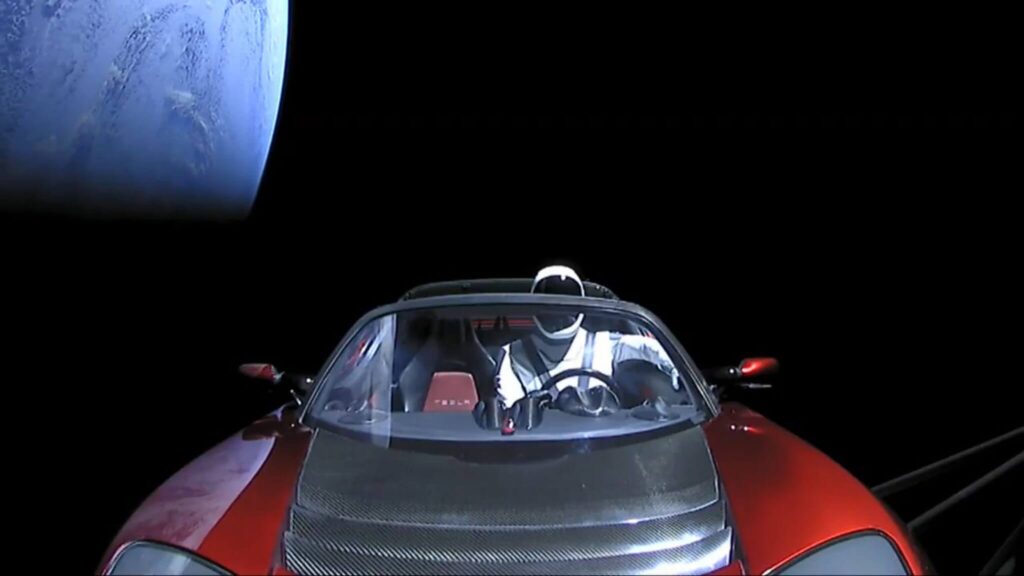 SpaceX veja as imagens gravadas do esportivo Tesla no espaço