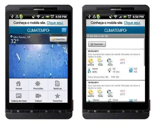 Climatempo android aplicativo