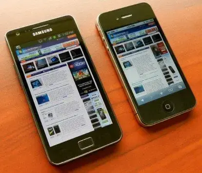 Galaxy s 2 and iphone 4