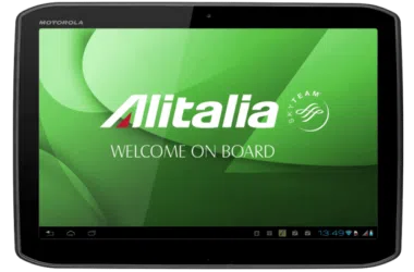 Alitalia to provide crew and certain passengers with motorola xoom tablets nt io 0