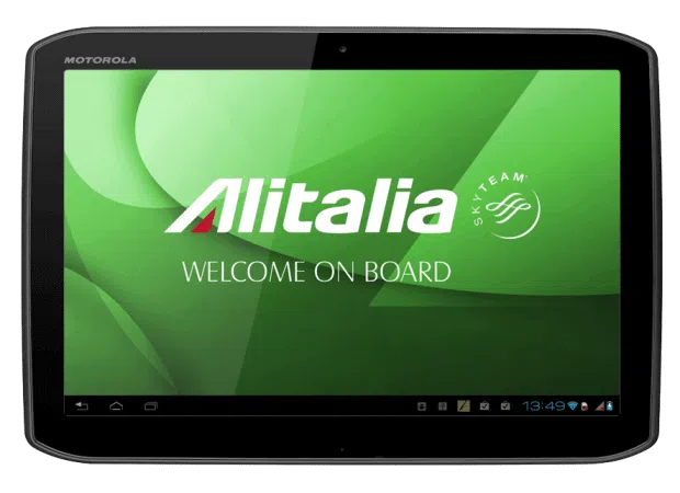 Alitalia to provide crew and certain passengers with motorola xoom tablets nt io 0