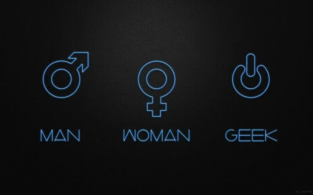 Man woman geek