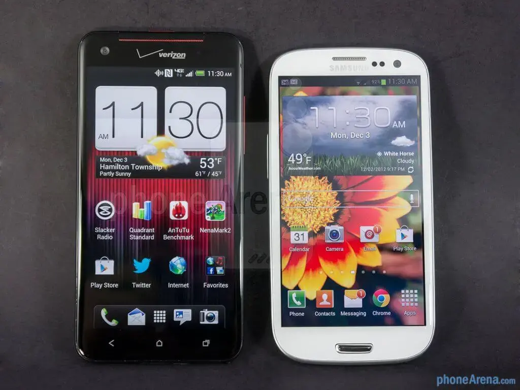 Htc droid dna x samsung galaxy siii