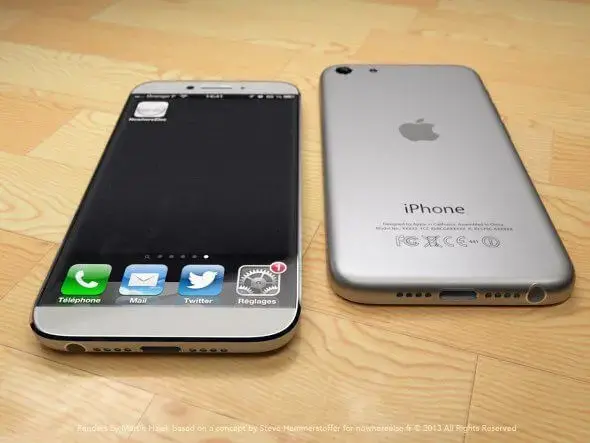 The silver and white model reminds us of the original iphone slimmed down