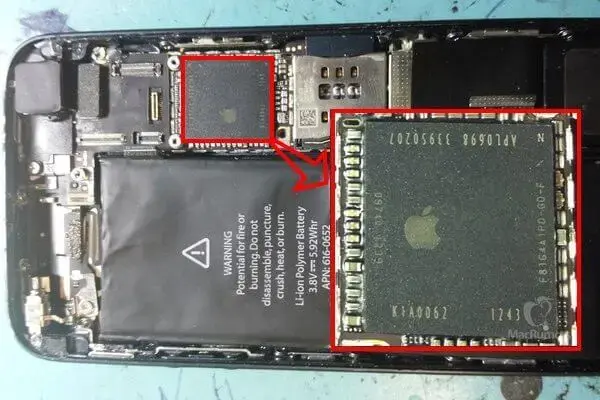 Iphone 5s chip detail