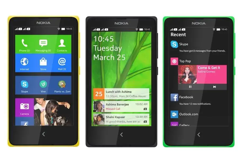 Smartphone nokia x