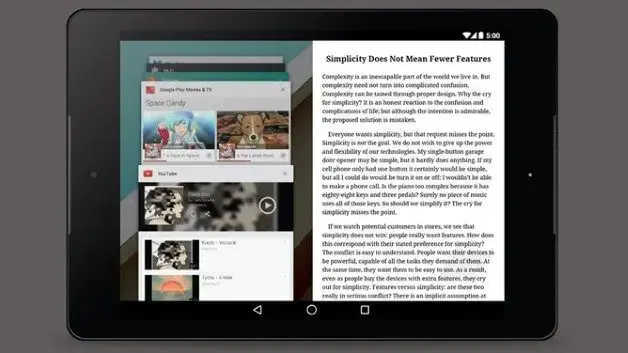 Google faz experiencias com o modo multi janela para android 1