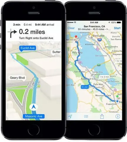 Apple maps ios 7 navigation