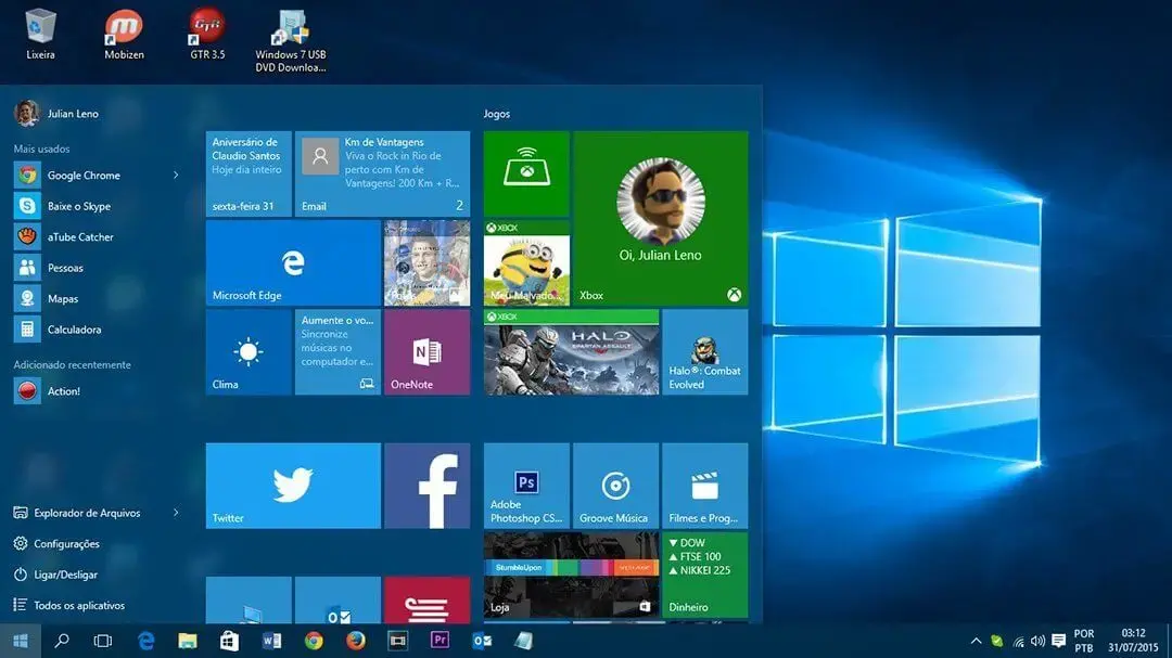 Menu iniciar windows 10 smt julian