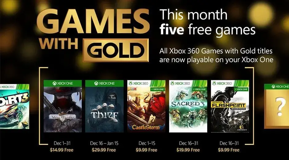 Games with gold dezembro 2015