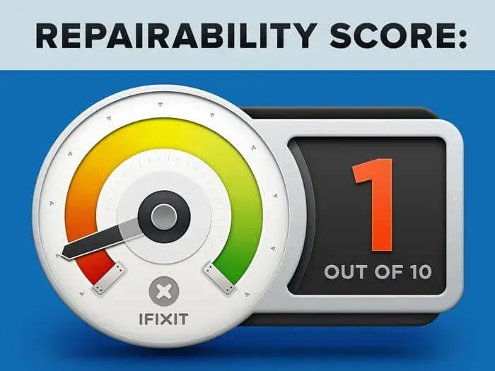 Mssurfacebook ifixit score