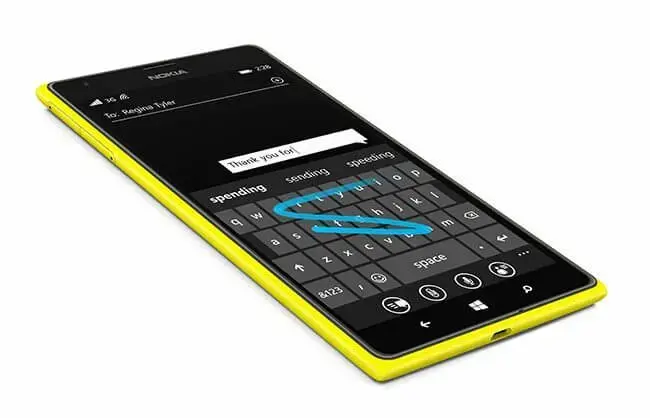 Lumia word flow keyboard