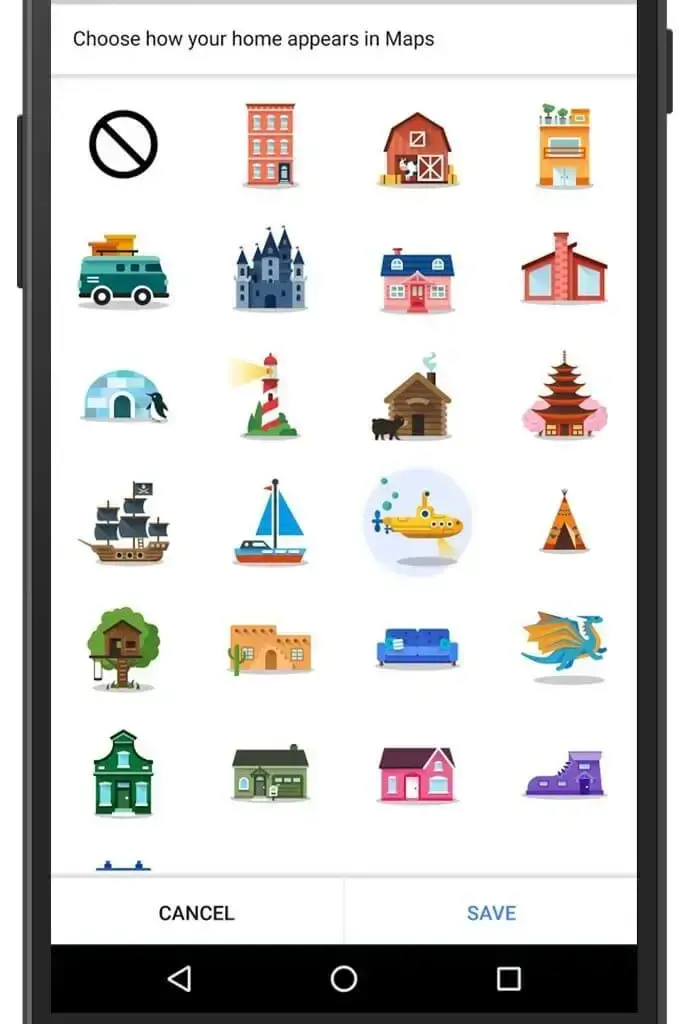 Google maps stickers