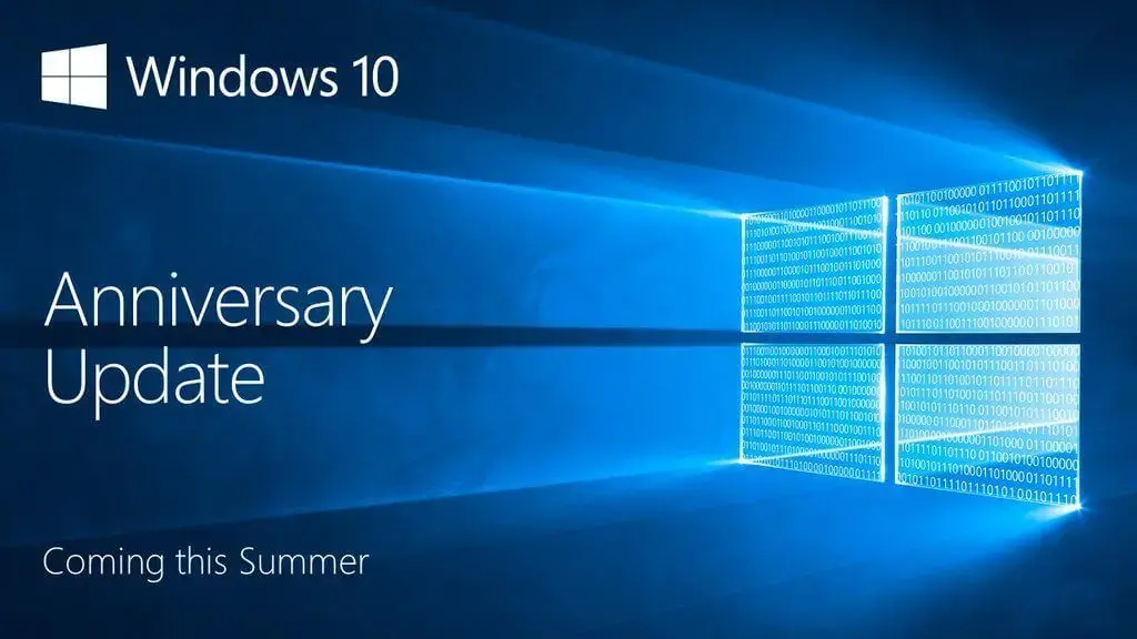 Windows 10 anniversary update