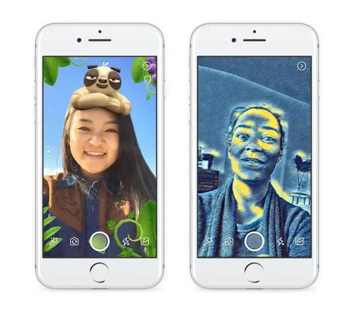 Facebook stories camera