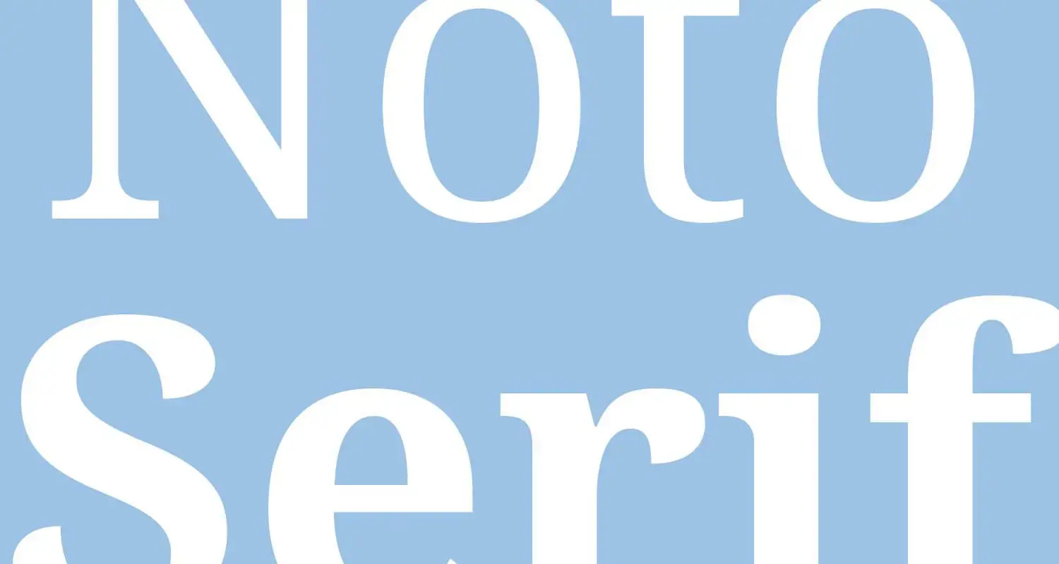 Fonte noto serif capa 1