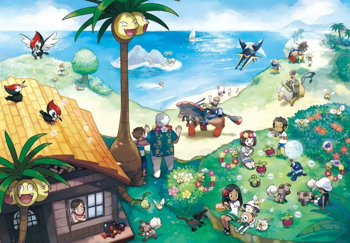 Alola artwork pokemon sun and moon