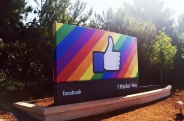 Facebook welcome sign