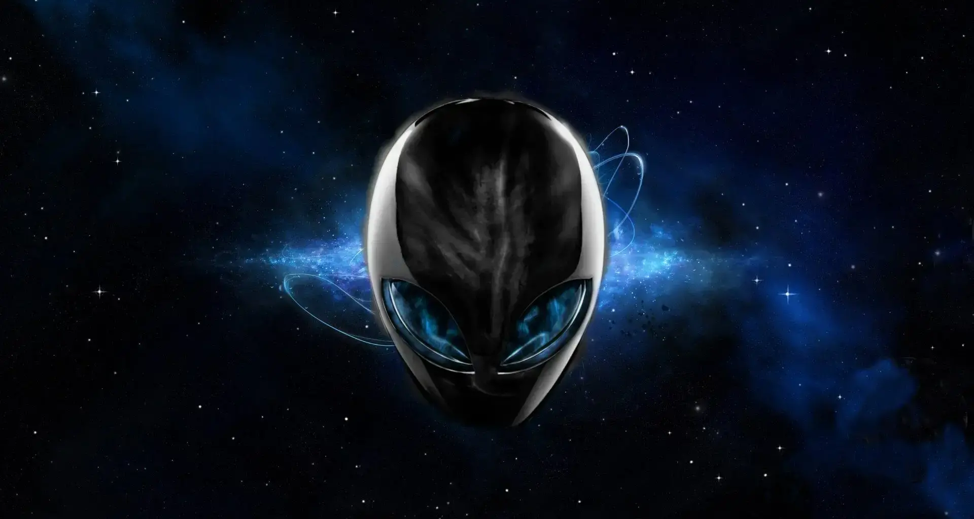 Alienware desktop background blue space alienware head 1920x1080