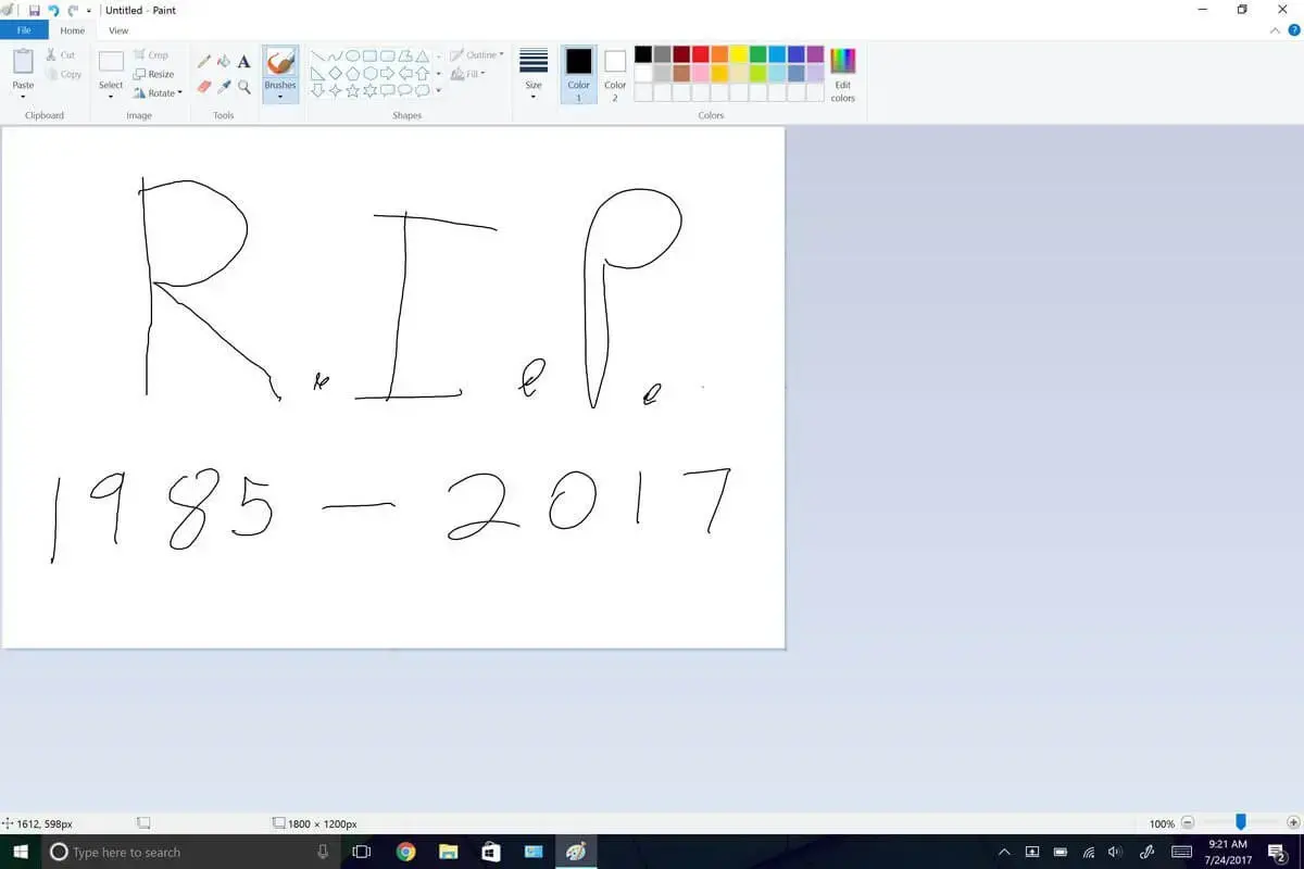 Rip paint. 0