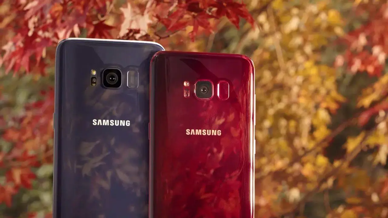 Samsung galaxy s8 burgundy red