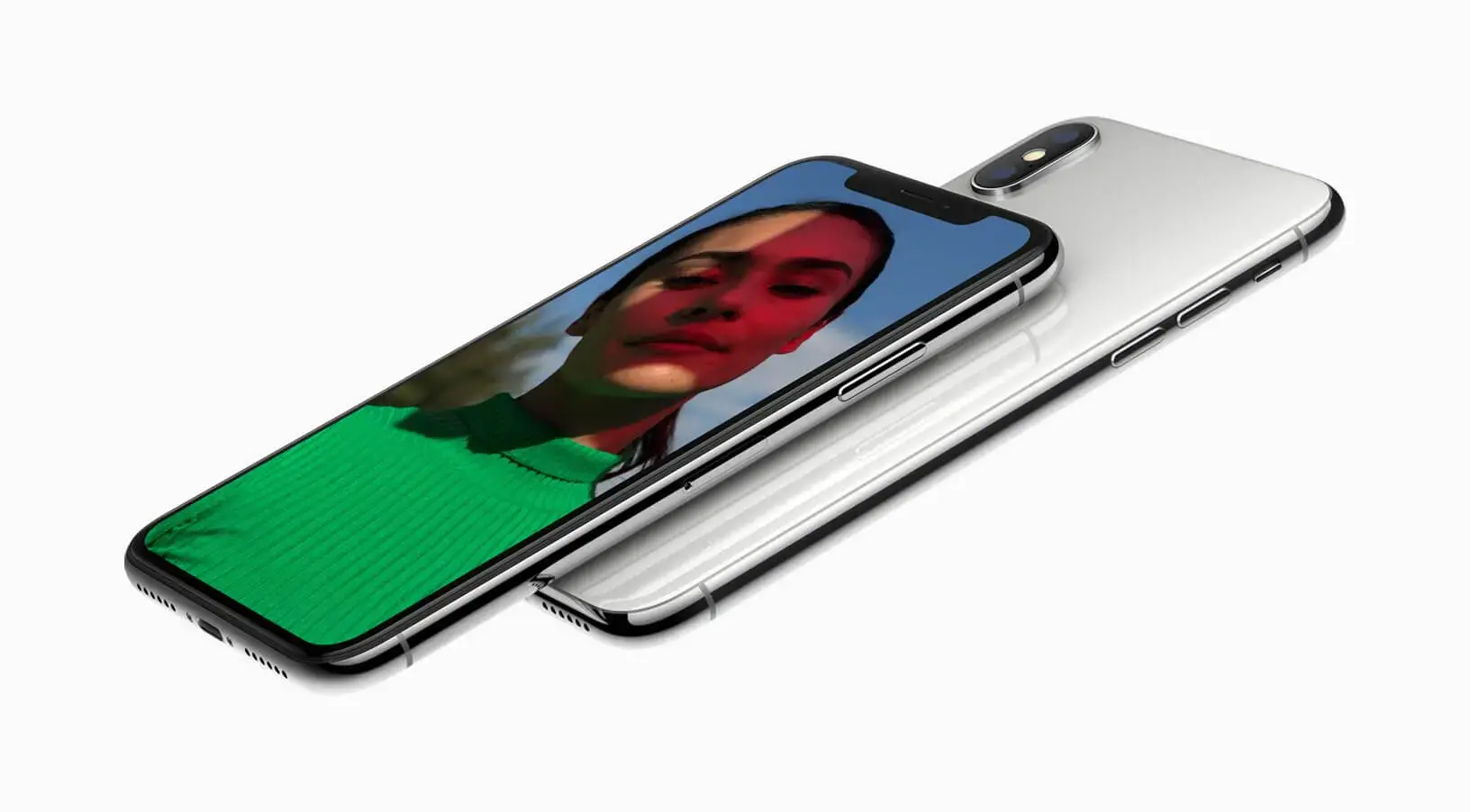 Iphone x photo screen lockup front back