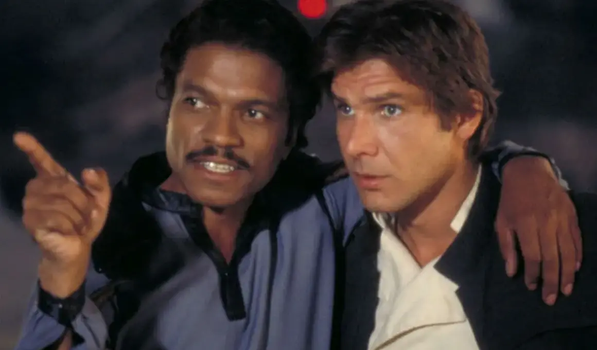 lando calrissian and harrison ford han solo in star wars the empire strikes back