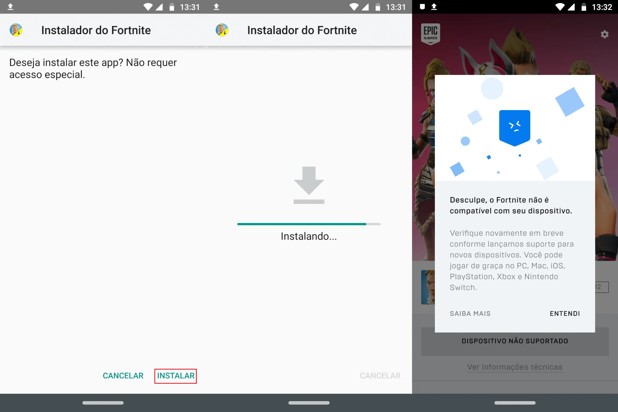 Tutorial: saiba como baixar o beta de fortnite para android. A epic games avisou com antecedência que o fortnite não seria lançado na loja de aplicativos do android. Mas, isso não é motivo para ter pânico, já que fizemos um tutorial de instalação do game.