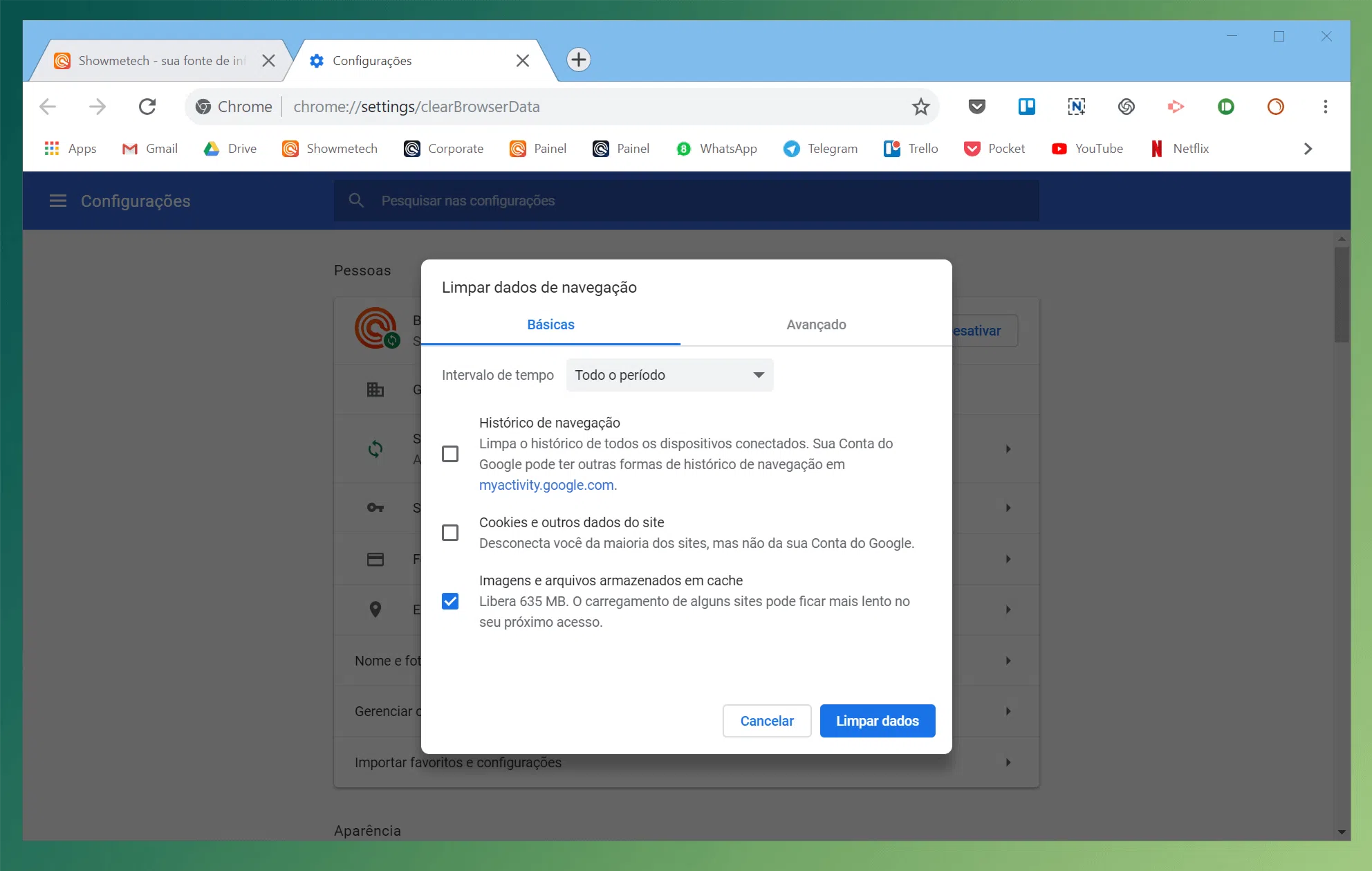 Limpeza do browser: aprenda a limpar a cache e histórico do navegador. Seu browser está um pouco lento e demora muito para carregar as páginas? Fazer uma limpeza da memória cache pode ser a solução