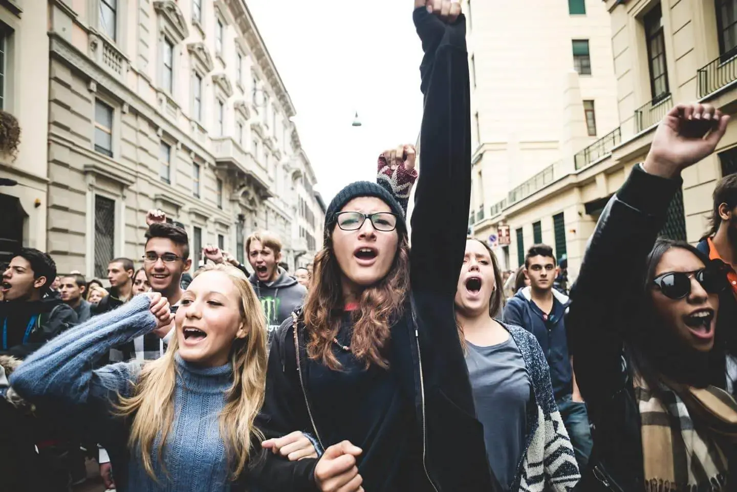 Politically correct millennials protesting 1440x961