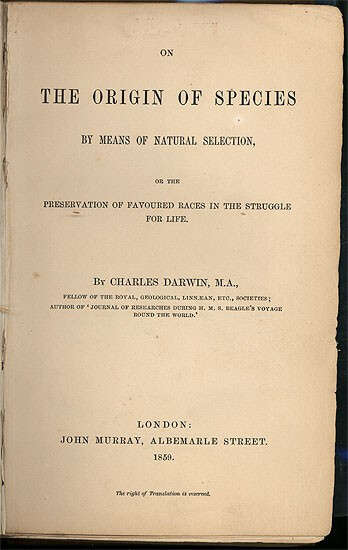 H  159 anos   A Origem das Esp cies  era publicada por Darwin - 96