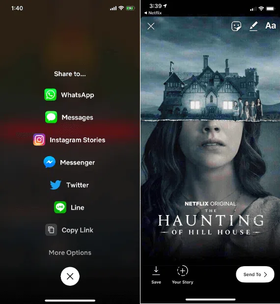 Netflix adiciona opção de compartilhamento com o instagram stories