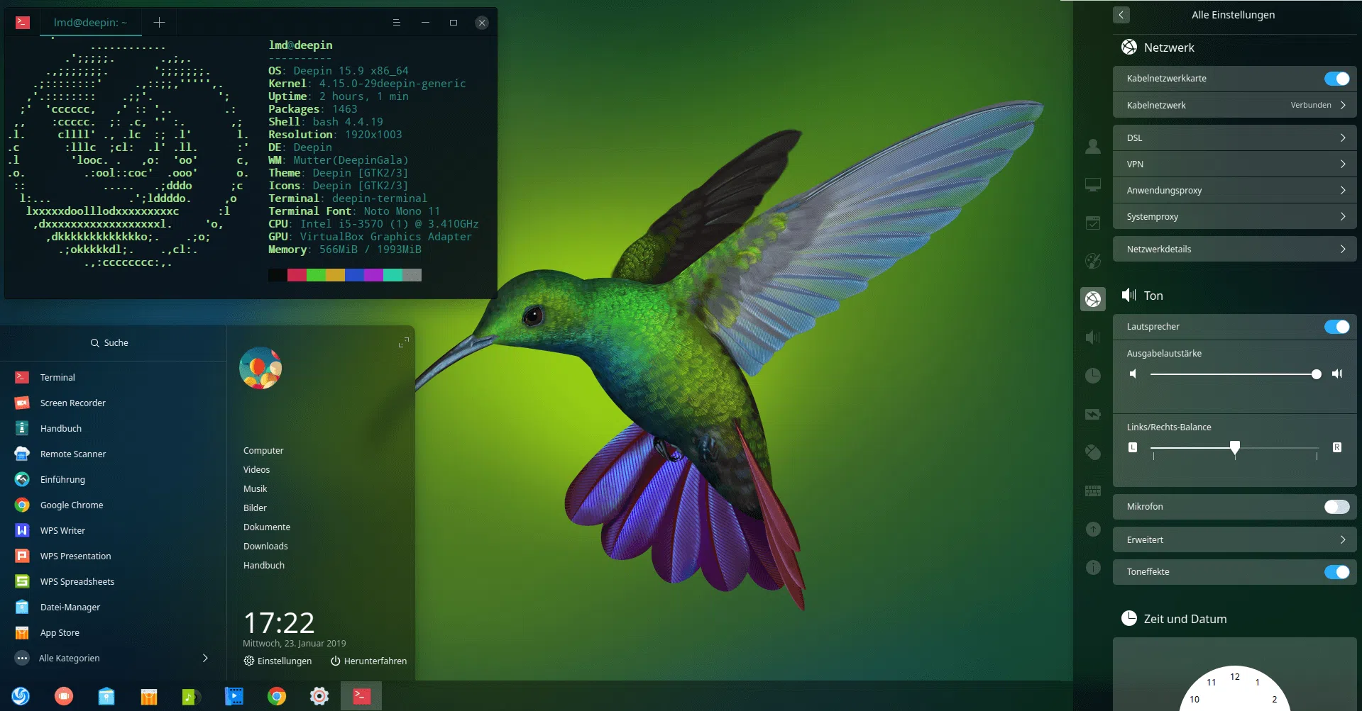 Linux deepin showmetech 14