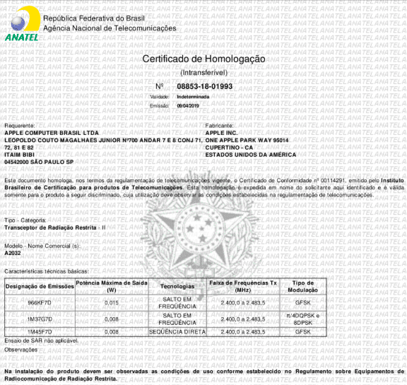 Sai a homologa  o da Anatel para os novos AirPods e Ipad Air - 88