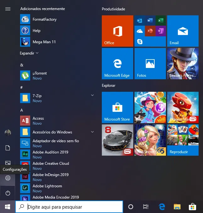 Desinstalando programas no windows 10