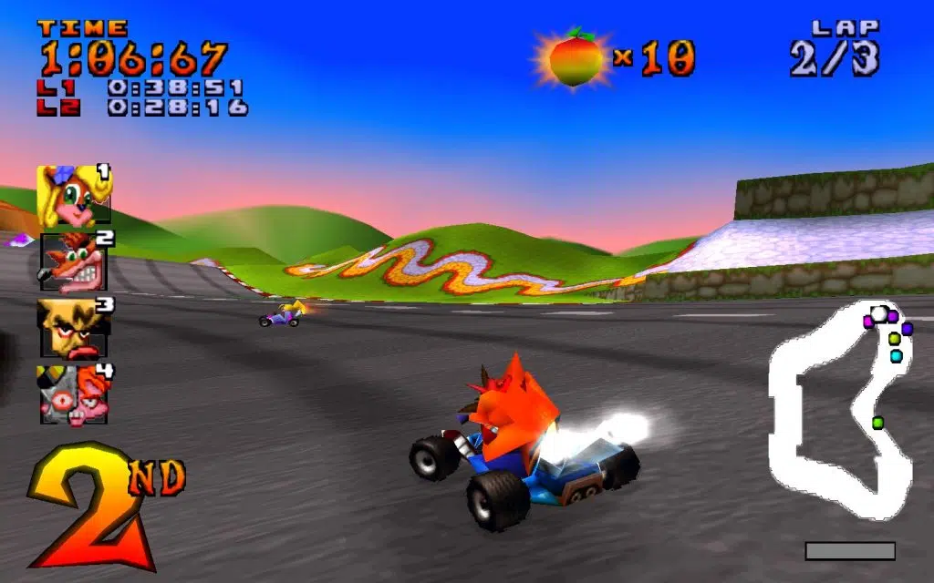 Crash team racing em 1999.