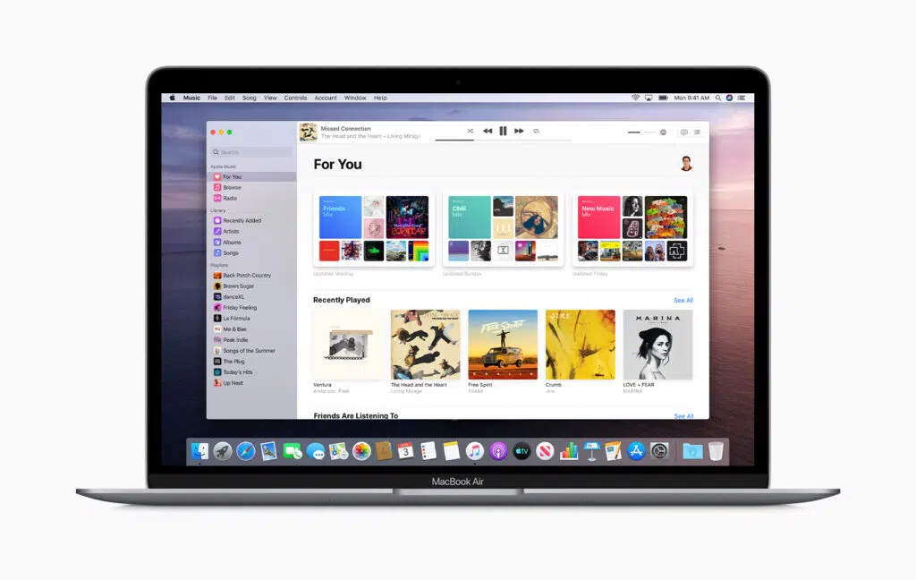 Aplicativo música funciona em torno do apple music