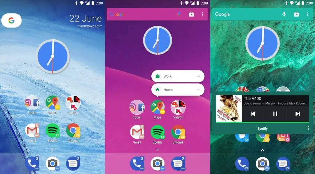 O action launcher permite um alto grau de personalização