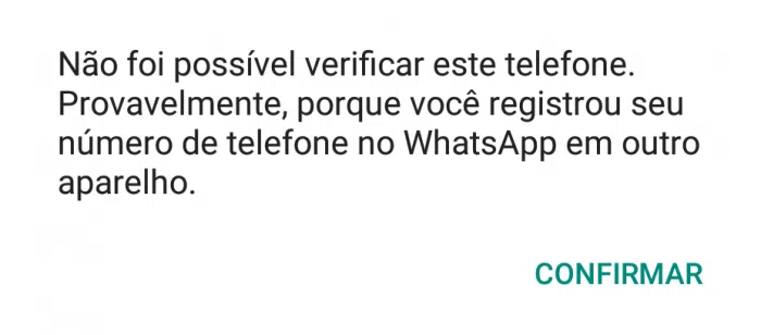 O próprio whatsapp envia a mensagem de que o aplicativo foi clonado