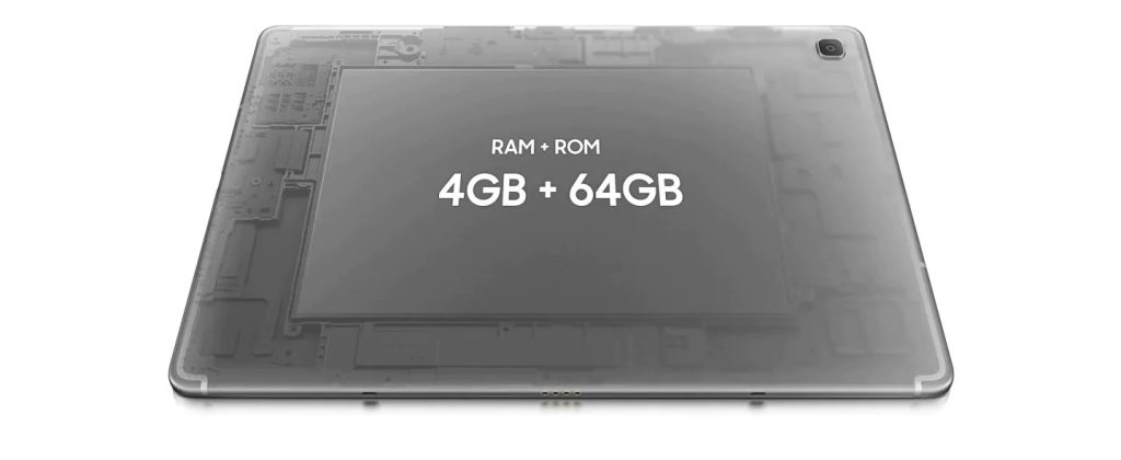 O samsung galaxy tab s5e possui 4 gb de memória ram e processador octa-core