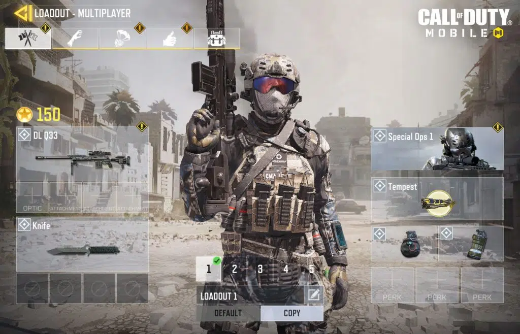 Call of duty mobile - equipamento