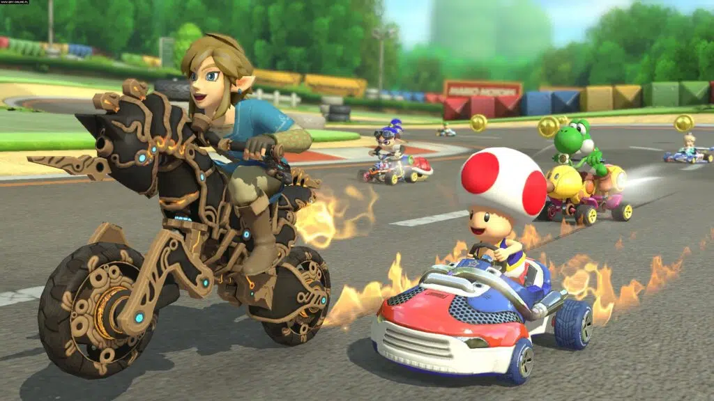 Mario kart 8 deluxe, o melhor da franquia, presente no nintendo switch.