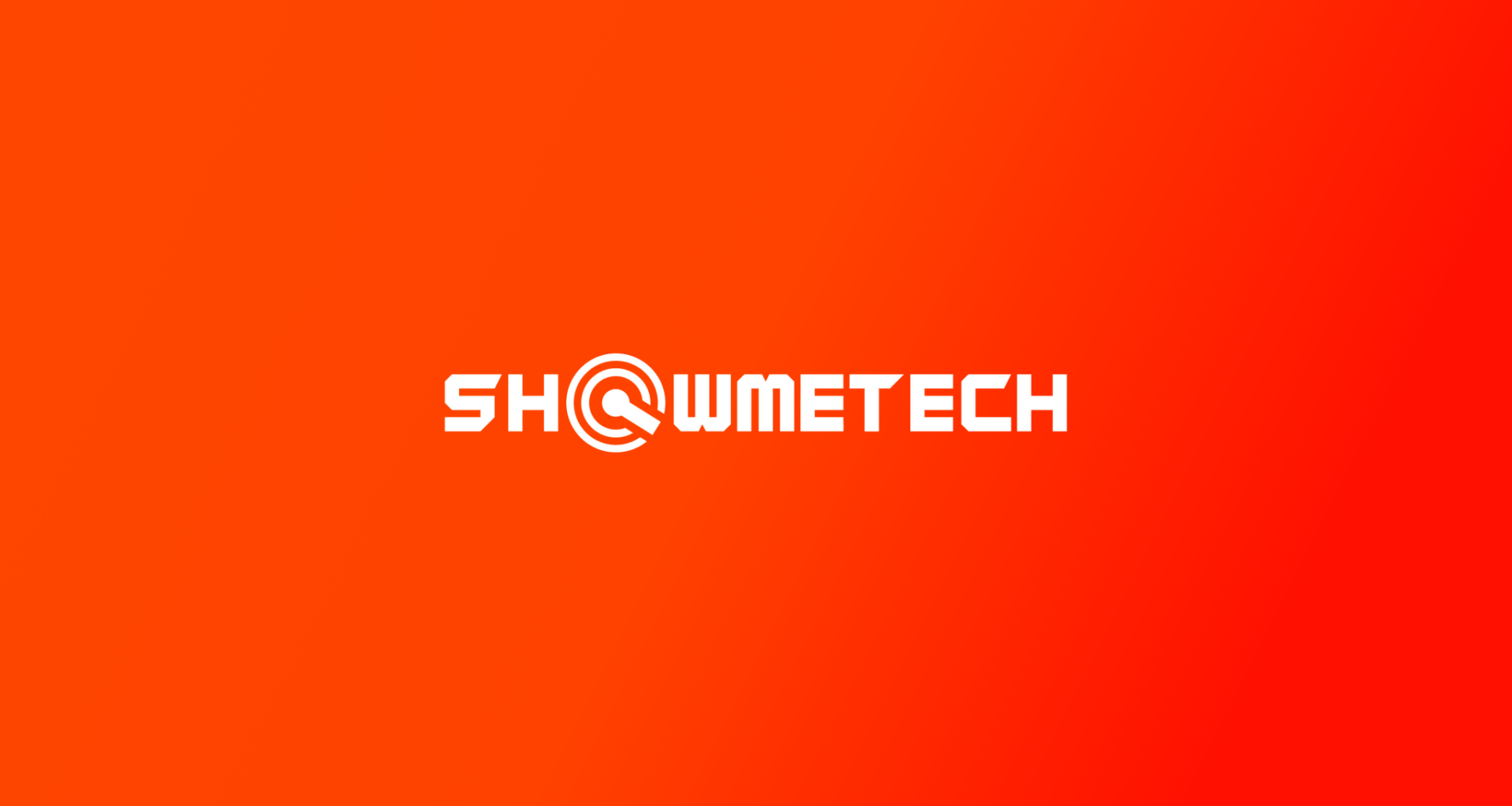 Logo showmetech branco fundo laranja 3840×2160