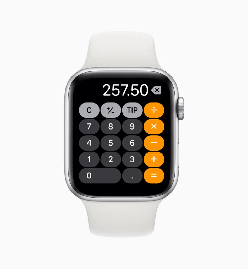 Aplicativo calculadora no watchos 6.