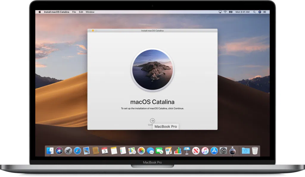 Macbook com o macos catalina