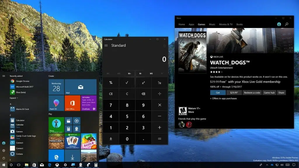 Telas abertas no windows 10