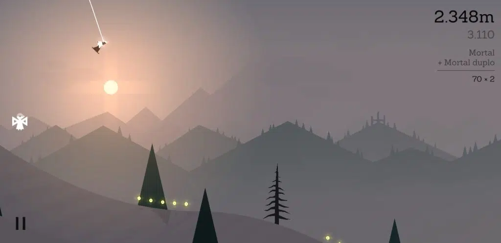 Alto's adventure em queda livre com o traje planador