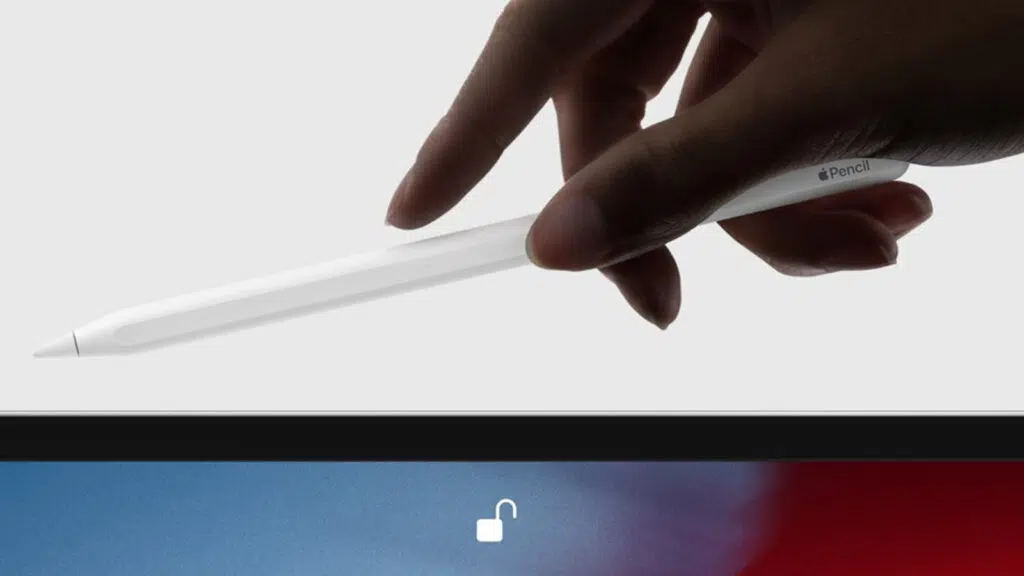 Ipad pro 2020 e a apple pencil sobre sua tela