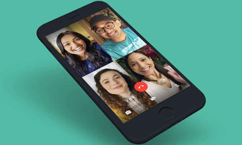 Tela de chamadas de vídeo no whatsapp