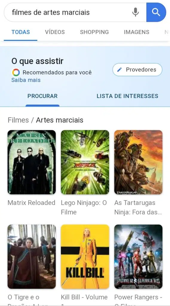 Google sugestão